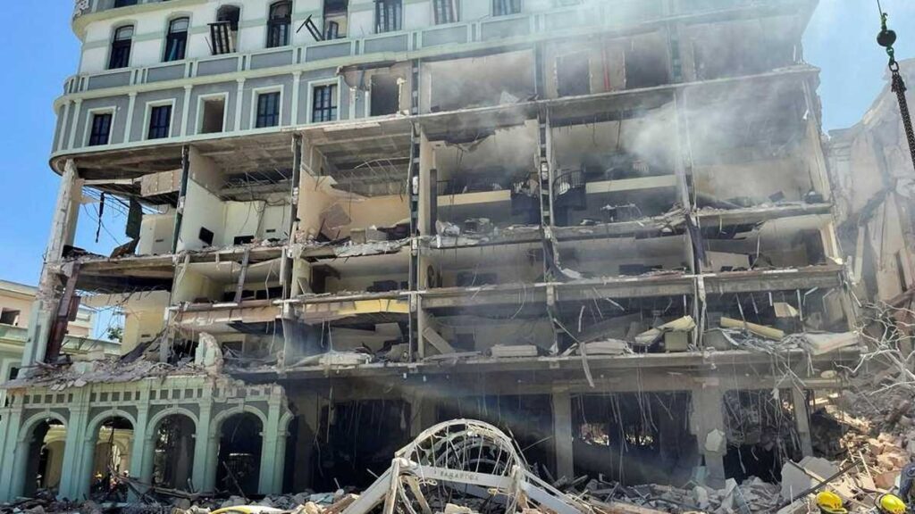 Imágenes del hotel de la habana luego de la explosión